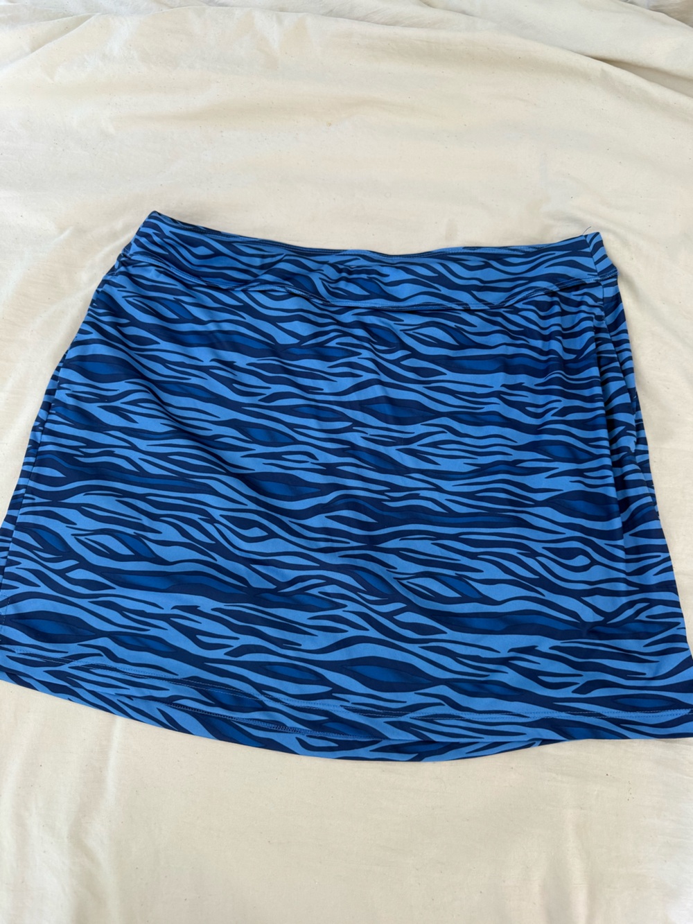 Greg Norman Blue Zebra Print Skort Golf Tennis‎ Pickleball Athleisure Size L